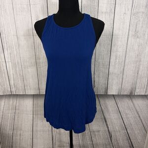 SOMA Women's Medium Blue Soft Knit Jersey Racerback Comfort Sleep Tank Top